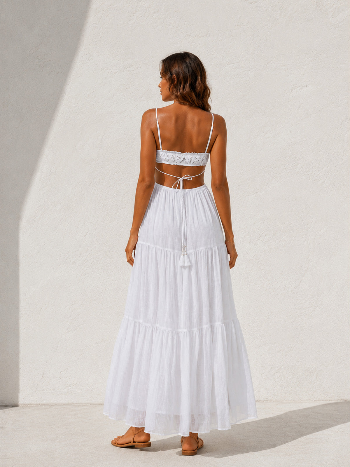Women’s Resort Textured Woven Sweetheart Neck Sleeveless Regular Maxi Dress