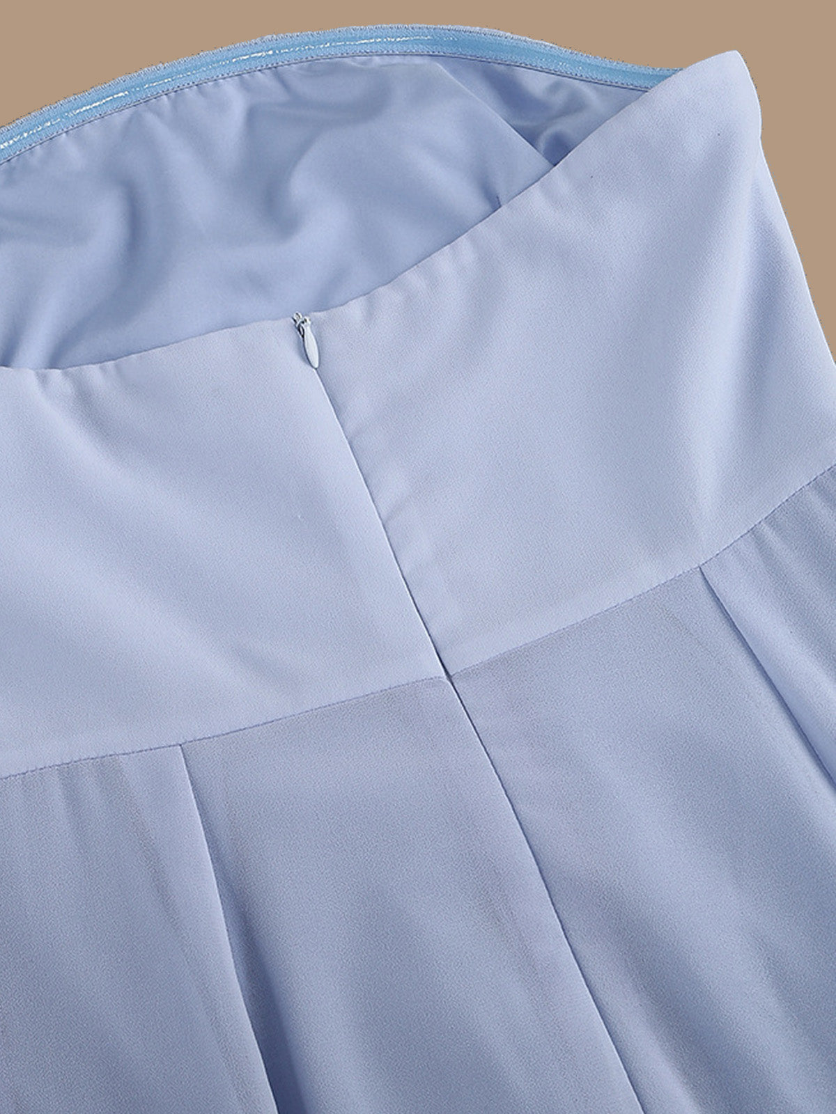 Women’s Light Blue Refined Chiffon Draped Cape Sleeve Maxi Dress